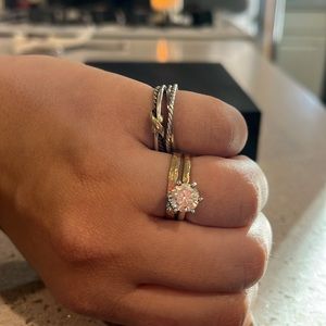 David Yurman Crossover X ring in silver and gold